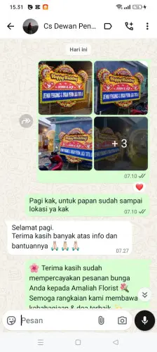 Testimonial Papan Bunga Pernikahan ancolmekar