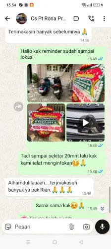 Testimonial Papan Bunga ancolmekar